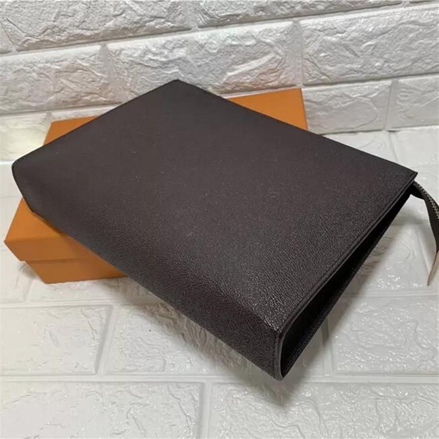 26 cm koppelingszakken portemonnee toilet Toiletische zak portemonnees Men Vrouwen Leer Handtas Schoudertas Wallets Kaarthouder Ketting Key Pouchs N47542303F