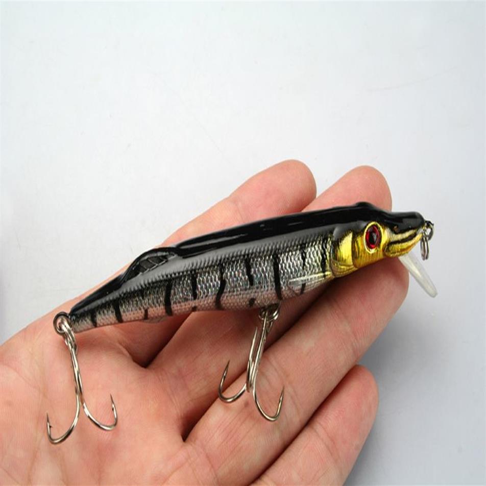 Whole 12 Fishing Lures Crank bait Minnow Crank Hooks Bass Baits Hooks 9 7g 10 9cm 334m