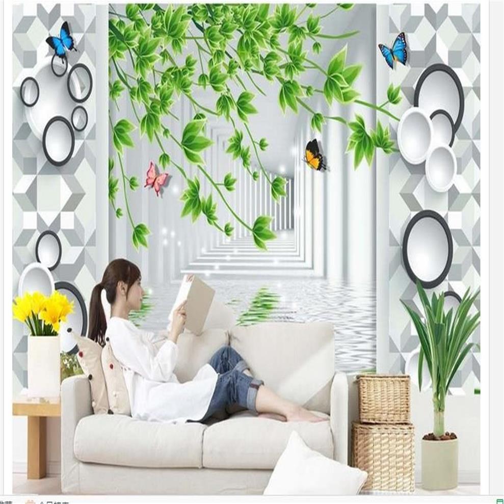 Wall Panel Wallpaper 3D background wall leaves TV Backdrop Bedroom Po Wall Paper 3D232k