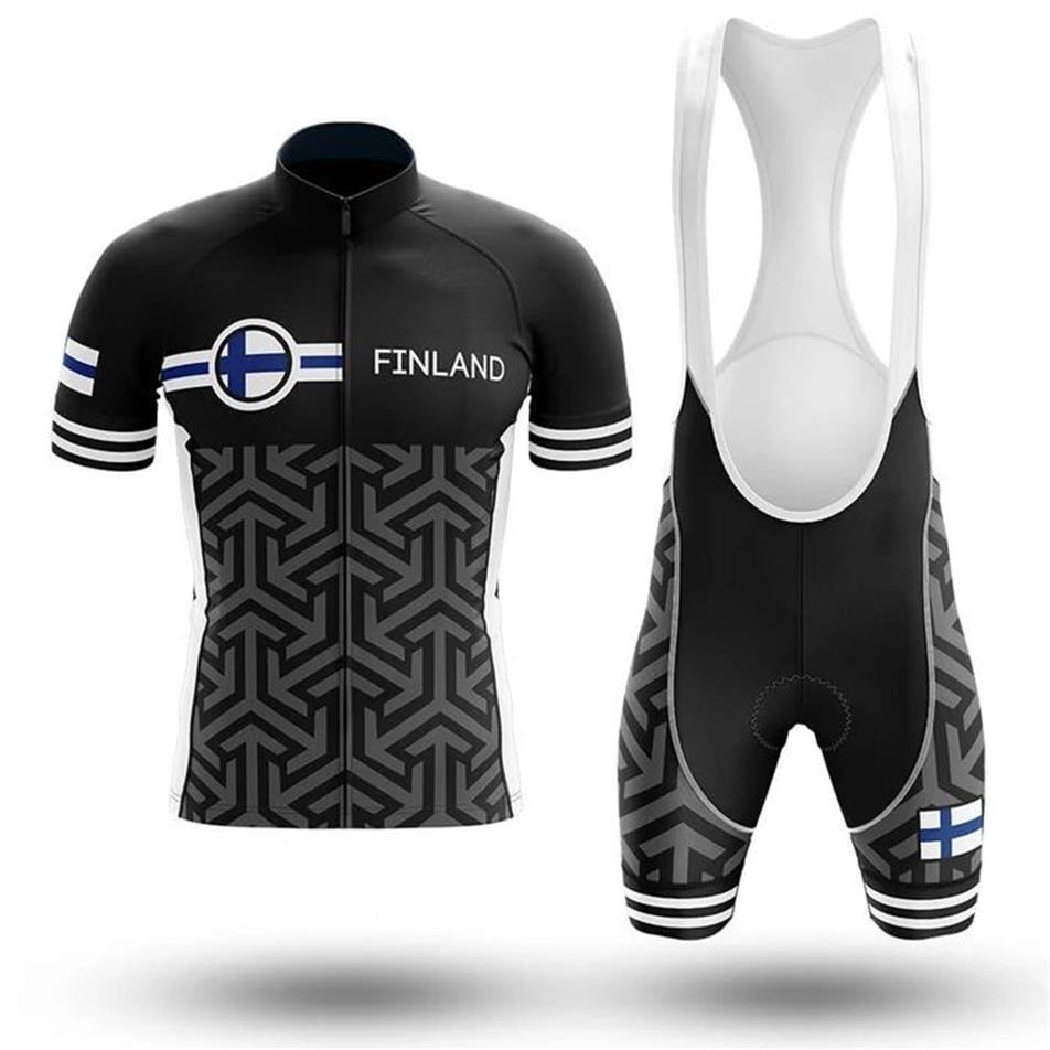 2022 Nouvelle Finlande Maillot de cyclisme Set Pro Bicycle Team Maillot à manches courtes Ciclismo Hommes Été Respirant Vêtements de cyclisme S277a