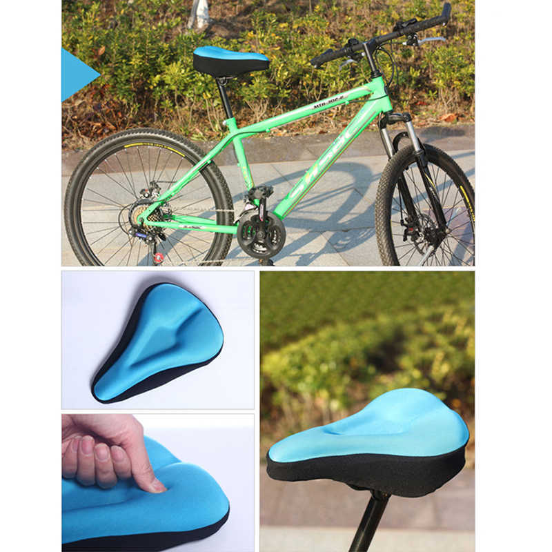 Saddles Breathable Saddle Soft Thickened Mountain Bike Bicycle Seat Cycling Gel Pad Cushion Cover 0131