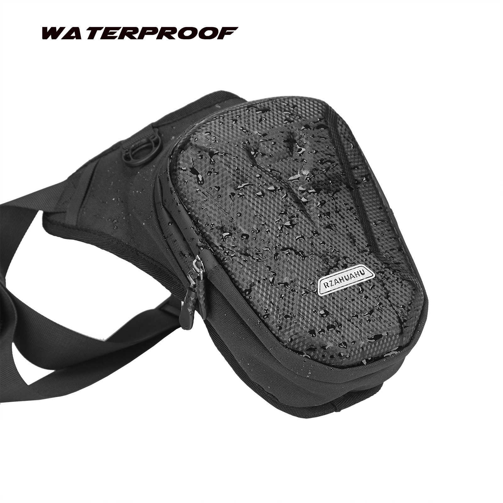 Panniers Waterproof Motorcycle Leg EVA Hard Shell Outdoor Cycling Bicycle Waist Bags Motorbike Mobile Phone Purse Hip Bum Pack 0201