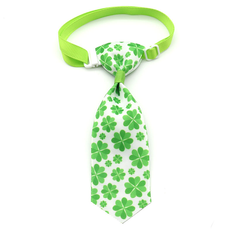 Dog Apparel Clover cat dog pet bow tie Irish St. Patrick's Day cat dog clover bow