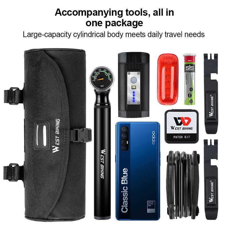 Packtaschen s 2L Fahrrad Beam Mountain Road Bike Folding Multifunktionale Zylinder Tasche Wasserdicht Verschleißfest Tragbare 0201