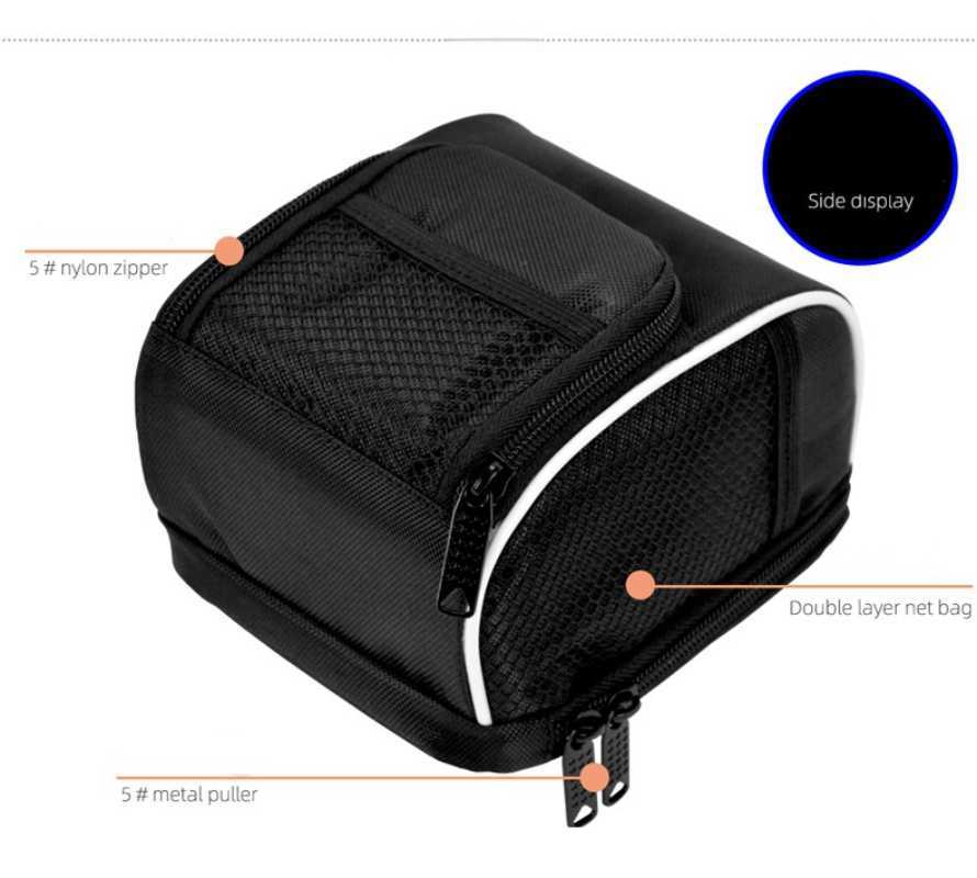 Panniers S Bicycle Styrbar Electric Scooter Bag Basket MTB Front Frame Pannier Stor Cycling Organizer Pouch Bike Accessories 0201