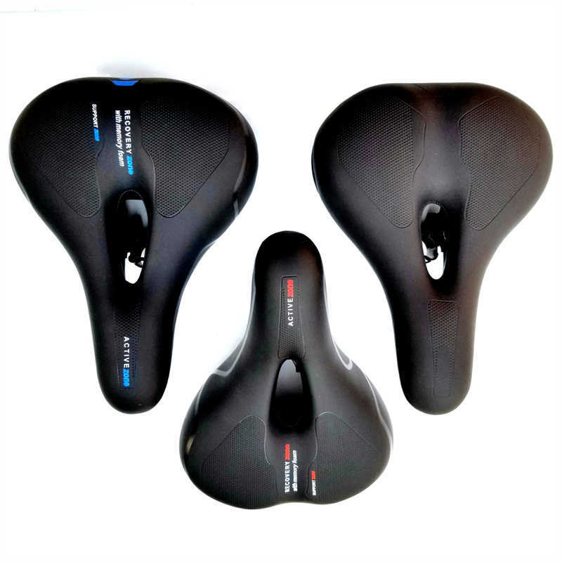 Saddles Bicycle Saddle Road Cycle Mountain Hollow Hollow respirável amortecedor macio absorvedor de bicicleta de bicicleta à prova d'água Acessórios para ciclismo 0131