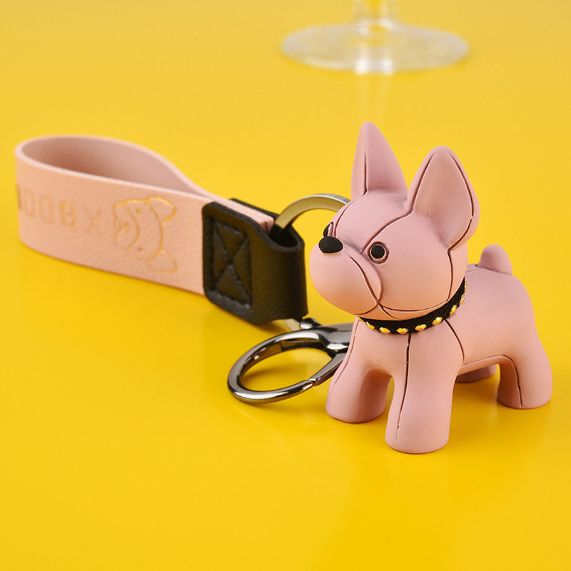 Net célébrité ins loi créative Pitbull dessin animé porte-clés mignon taureau Shiba Inu poupée porte-clés femmes sac pendentif