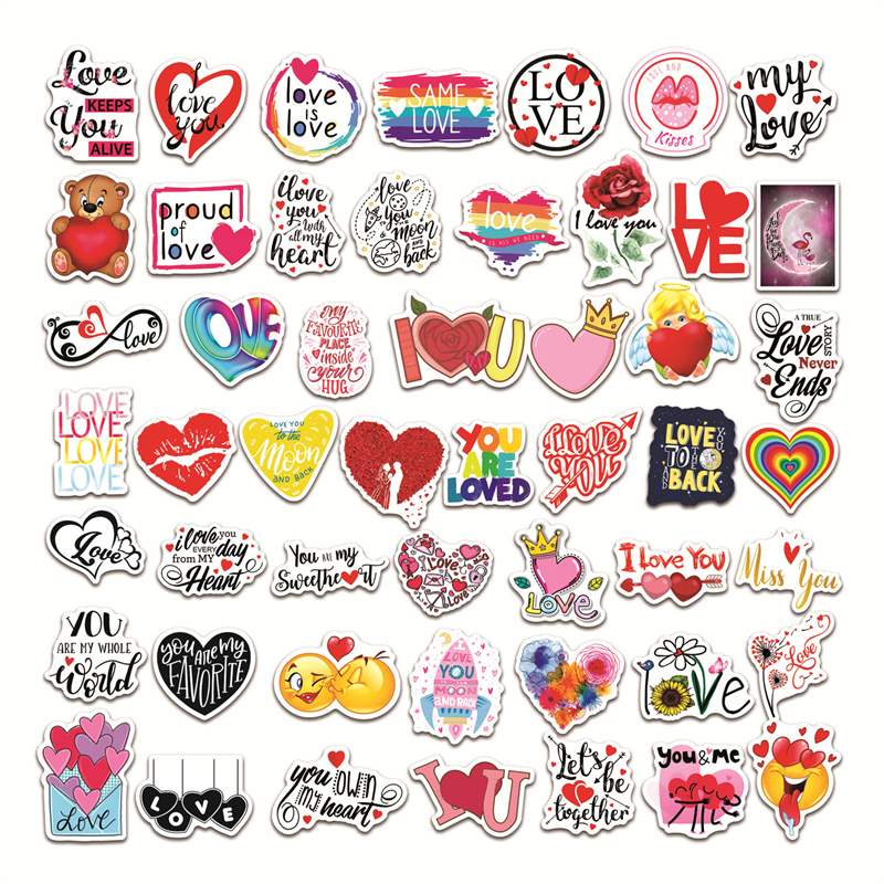 Love Stickers I Love You Graffiti Stickers for DIY Luggage Laugh-Skatoboard Skateboard Potorcycle Bicycle Congers C50-270