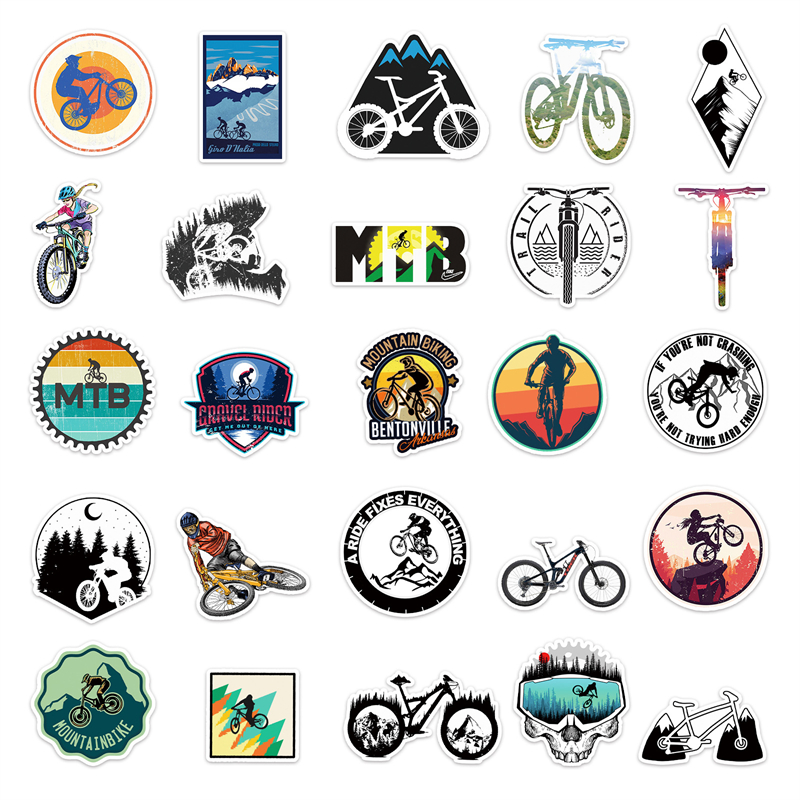 Mountain Bike Stickers MTB Bike Graffiti Stickers f￶r DIY Bagage Laptop Skateboard Motorcykelcykelklisterm￤rken TZ-ZXC-357