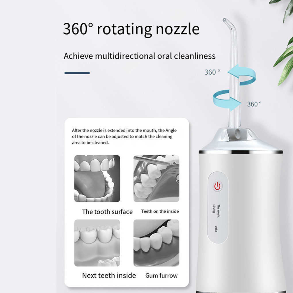 Oral Irrigatörler Diğer Hijyen Taşınabilir Sürekli Durgunluk 240ml Dental Diş ipi Temizleyici 3 Mod 80-120psi USB Şarj IP7 Su Geçirmez Diş Beyazlatma 221215