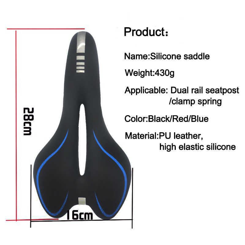 Sadders Road Mountain Sadel Högkvalitativ cykel S Betydbar PU -läder MTB Bicycle Seat Cushion Bike Del 0131