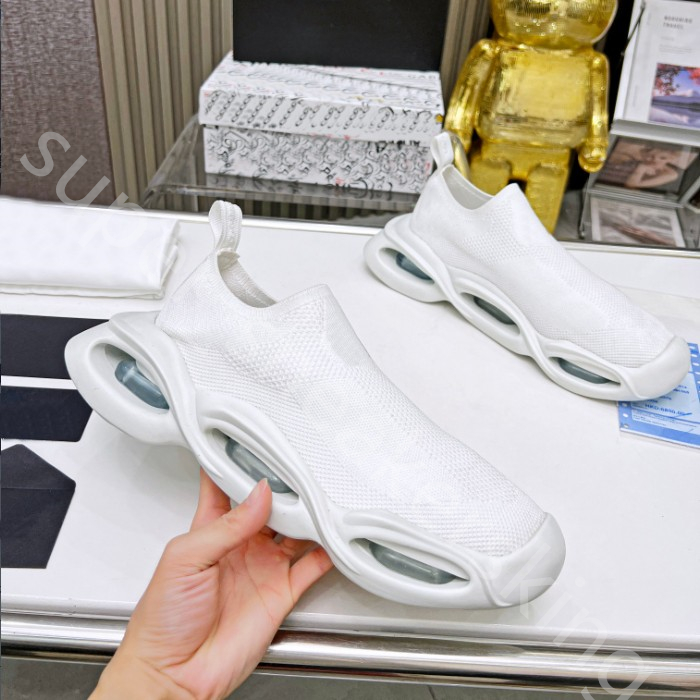 2023 Designer Sock Shoes Casual Shoes Black White Casual Sports Sneakers Socks Trainers Mens Women Knit Boots Ankel Boots Platform Shoe Speed ​​Trainer Storlek 35-46