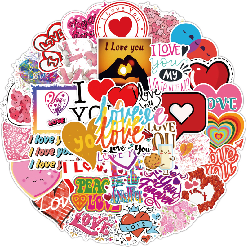 Love Stickers I Love You Graffiti Stickers for DIY Luggage Laugh-Skateboard Skateboard Proyticlecy Picycle Picycle W-267