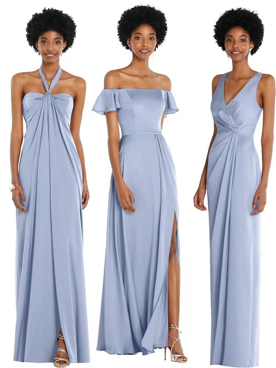 Satynowe sukienki druhny formalne sukienki pokazują cienkie i pokrywające luksusowe sukienki GFA77