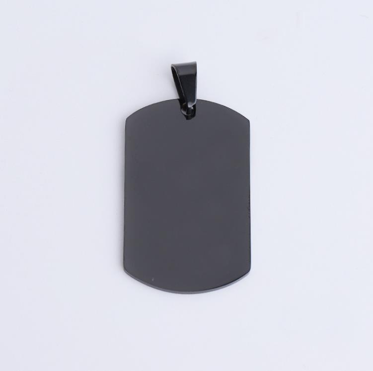 28x50mm In Acciaio Inox Dog Tag Esercito Militare ID In Acciaio Inox Nome In Bianco Cani Tag Ciondolo Rettangolo Gioielli SN4286