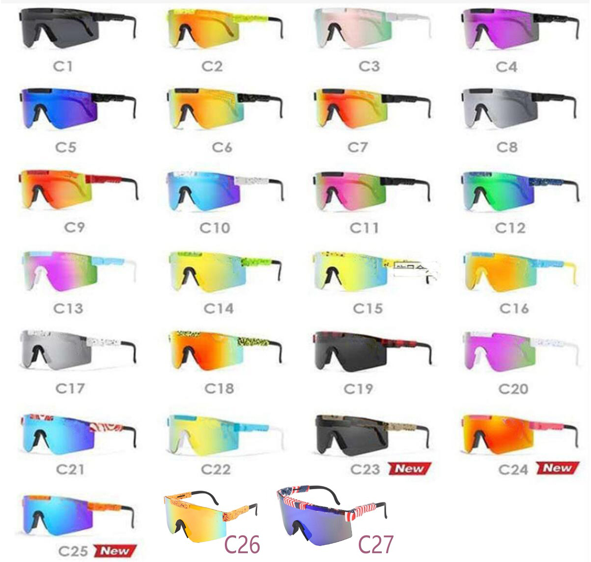 Mode d'été homme sport lunettes de soleil film éblouissant lentille sport miroir lunettes de cyclisme lunettes femme conduite en plein air coupe-vent lunettes 27 couleurs personnalisées