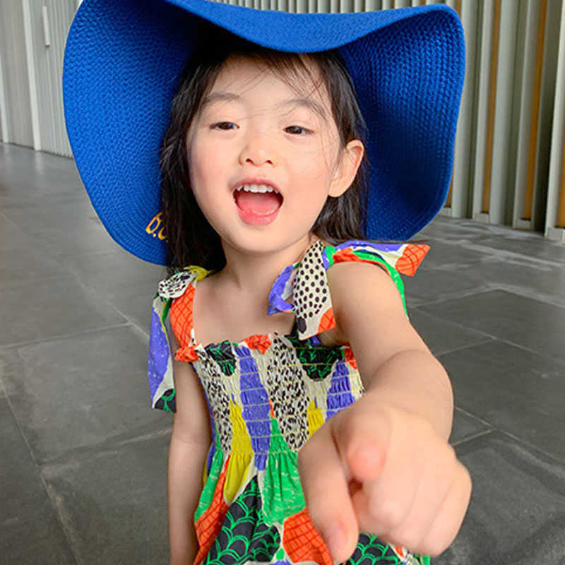 Девушка ES Summer Girls Korean Style Clorful Fruit Pattern Fashion Beach Survend Press Daby Kids одежда детская одежда 0131