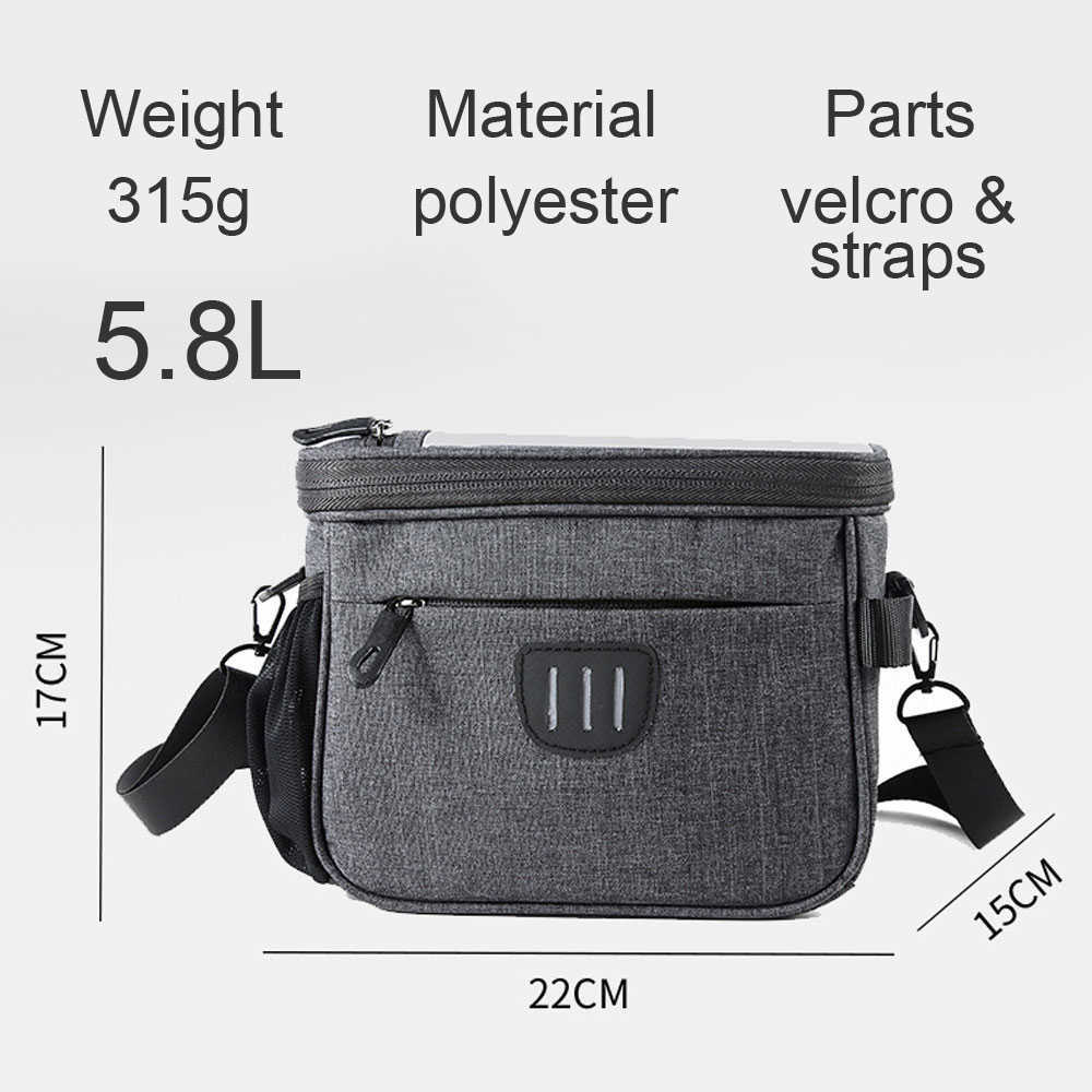 Panniers s 4L/5L/6L Bicycle Basket Waterproof Capacity Handlebar Front Tube Cycling Bag MTB Frame Trunk Bike Accessories Bikepacking 0201