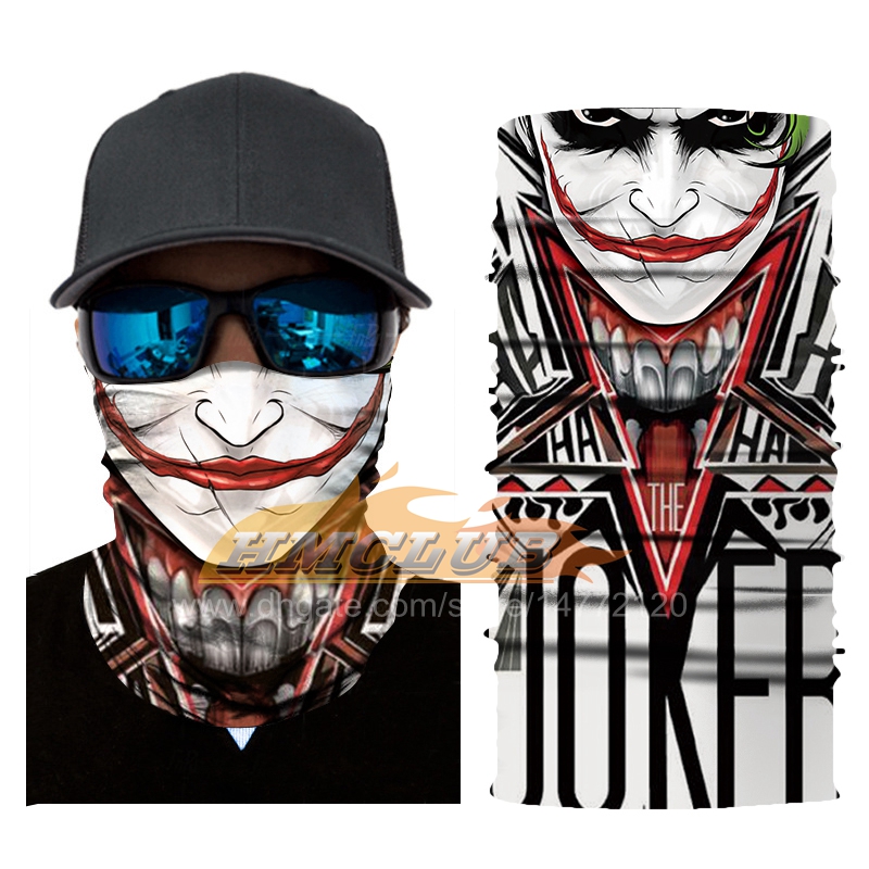 MZZ110 Motorfiets Face Mask Ghost Mask Biker Head Scarf Neck Masque Skull Halloween Face Shield Mascara Moto Riding Bandanas