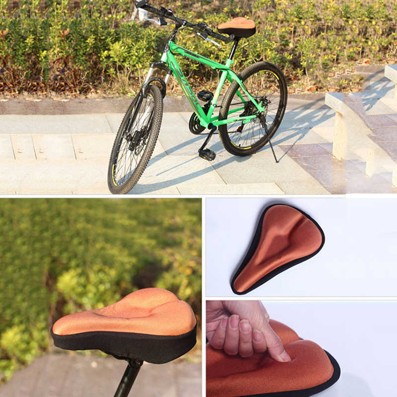 Saddles Breathable Saddle Soft Thickened Mountain Bike Bicycle Seat Cycling Gel Pad Cushion Cover 0131