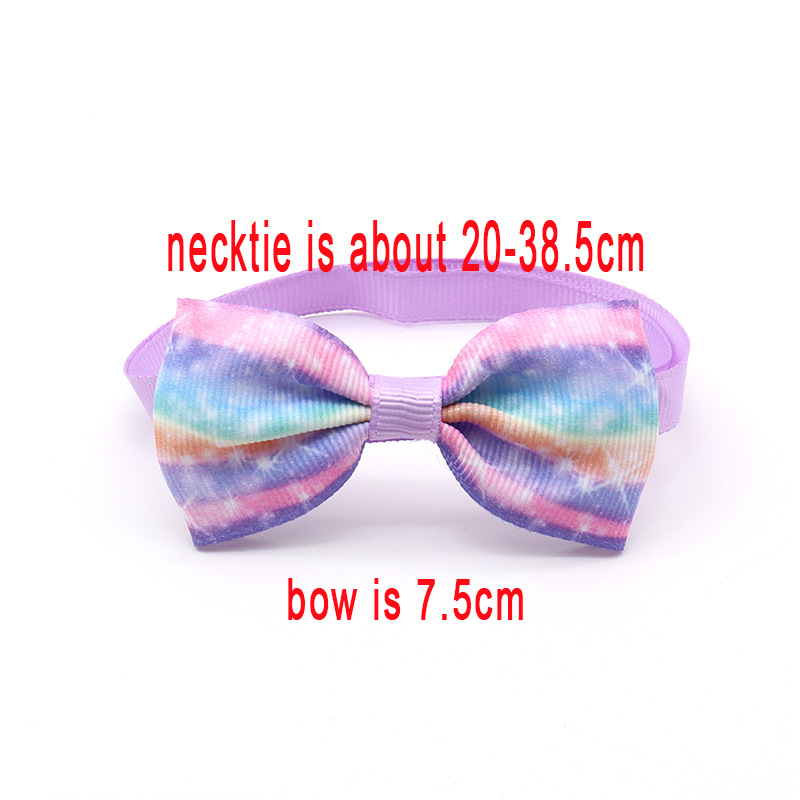 Hundkläder Pet Bow Tie Accessories Polka Dot Stripe Star Sky Bow Cat Bow slips Dekoration Justerbar