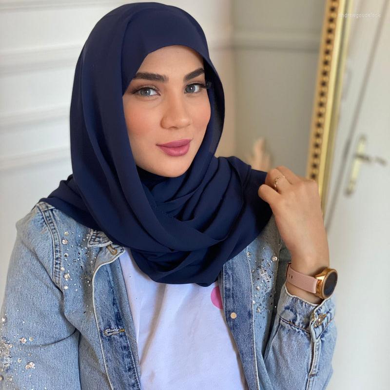 Шарфы Мгновенный хиджаб, шифоновая шаль с чепчиком под шарфом, полное покрытие, мусульманские женские шапки Ladies266a