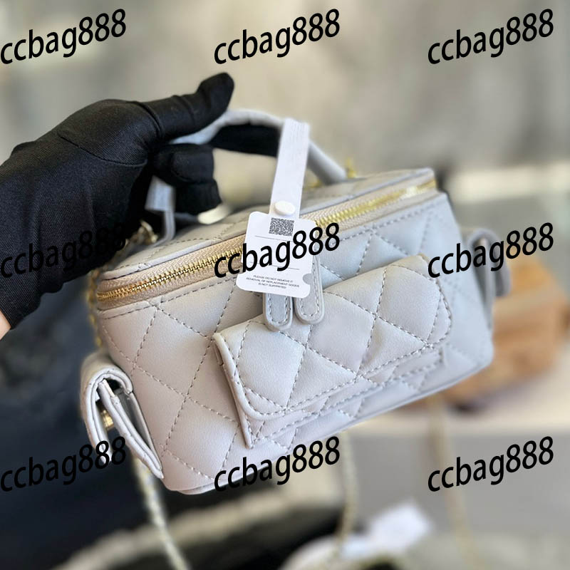 Multi Pochettes Women luksusowa torba makijażu crossbody z lustrzaną klasyczną sprzęgło pikowane torebki torebki torebki karty walizki 2692