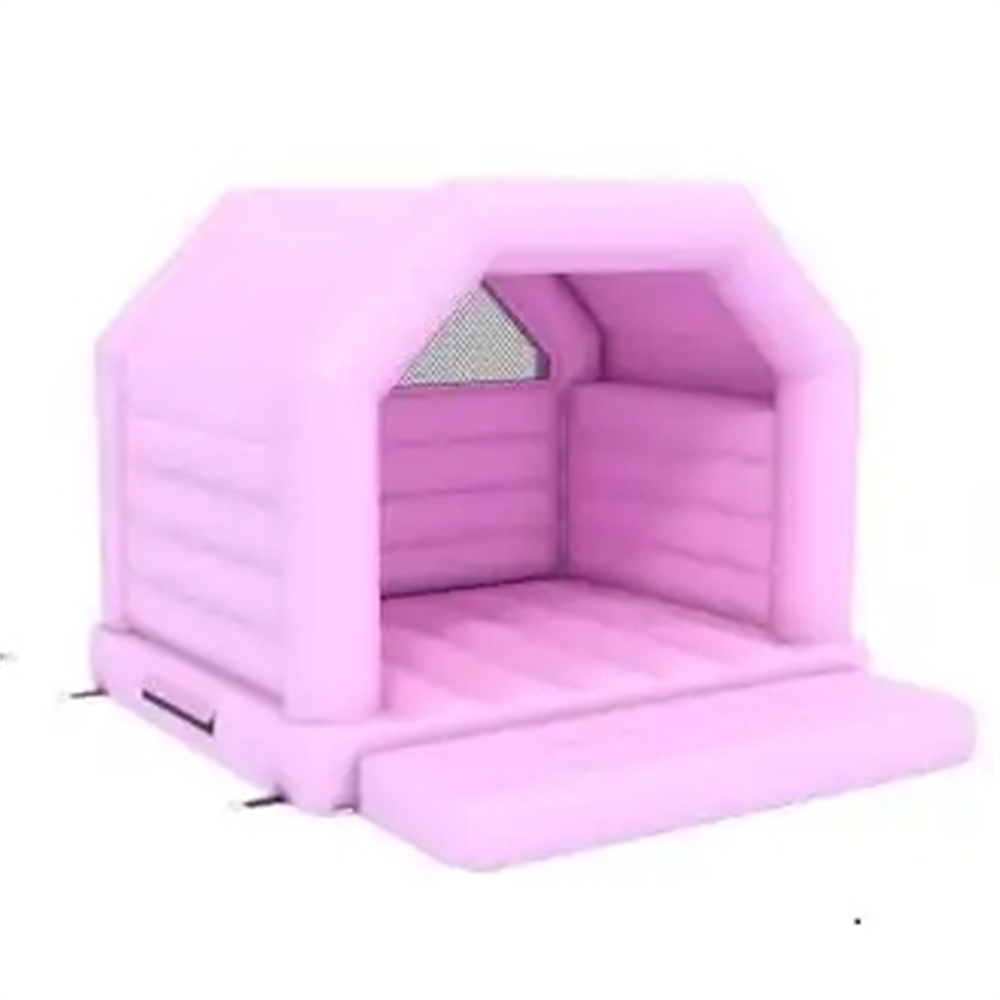 Customized Pink trampoline bounce house inflatable bouncer castle wedding jumping jumper bouncing party center for sale