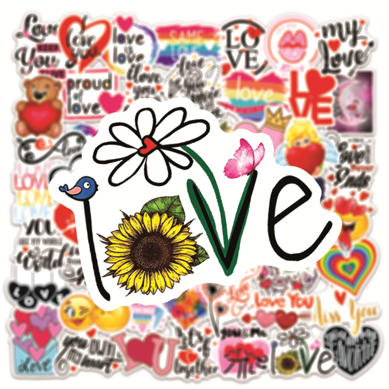 Love Stickers I Love You Graffiti Stickers for DIY Luggage Laugh-Skatoboard Skateboard Potorcycle Bicycle Congers C50-270