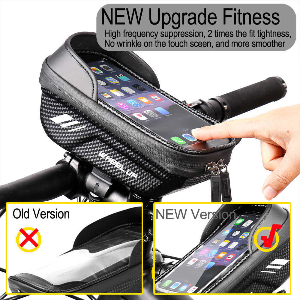 Panniers s 1.7L Waterproof Touch Screen Riding Top Front Tube Rack Mountain Bike Road Bicycle 6.5 Mobile Phone Bag 0201