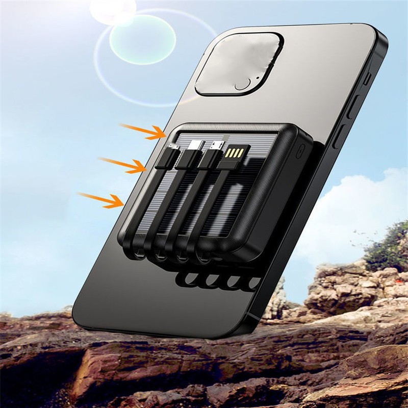 Mini Solar Power Bank 20000 Chargeur de batterie externe portable Powerbank pour 12pro Huawei Samsung Xiaomi Mini Poverbank