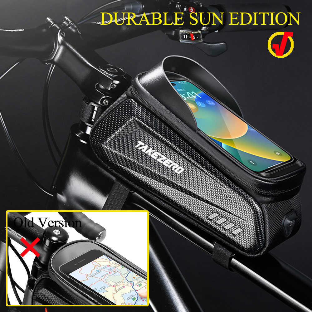 Borse laterali NEWBOLER Bike 2L Frame Front Tube Ciclismo Bicicletta Custodia impermeabile telefono 7.2 pollici Touchscreen Bag Accessorie 0201