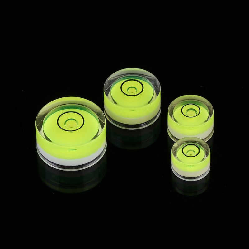 2st Rund bubbelnivå Mini Spirit Degree Set Horisontell Bullseye Precision Cirkulär grön färg Mätverktyg