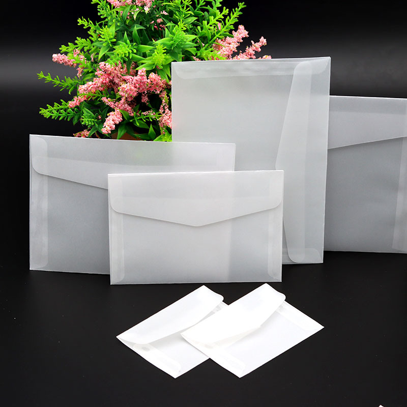 Enveloppe translucide vierge pour invitations, cartes postales, boîte-cadeau européenne, enveloppes pour cartes de message, lettres d'affaires de mariage