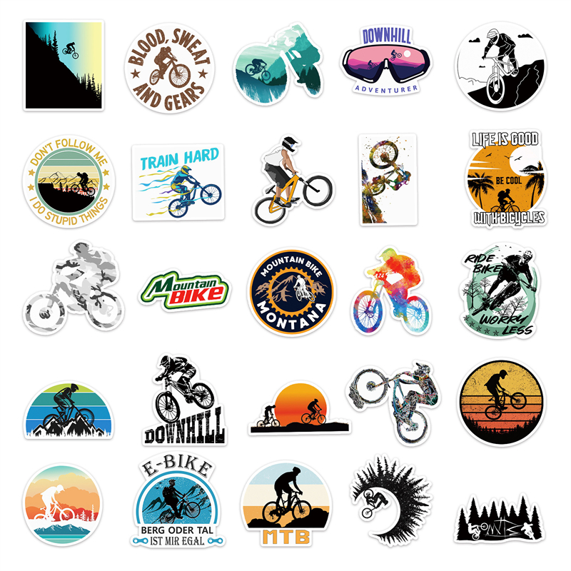 Mountain Bike Stickers MTB Bike Graffiti Stickers f￶r DIY Bagage Laptop Skateboard Motorcykelcykelklisterm￤rken TZ-ZXC-357