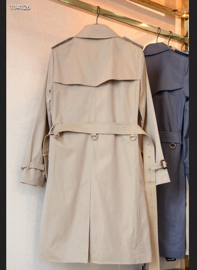 HOT CLASSIC! women fashion England trench coat/high quality thick cotton middle long style belted slim fit trench/ladies trench for spring and autum KENF450 size S-XXL