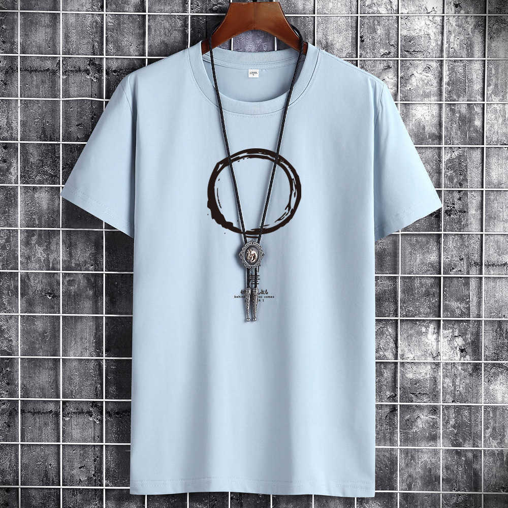 T-shirty męskie Jfuncy Summer Cotton T-shirt luźne duże rozmiar krótkie tshirty okrągłe szyję harajuku prostocie top męskie T-shirt Y2302