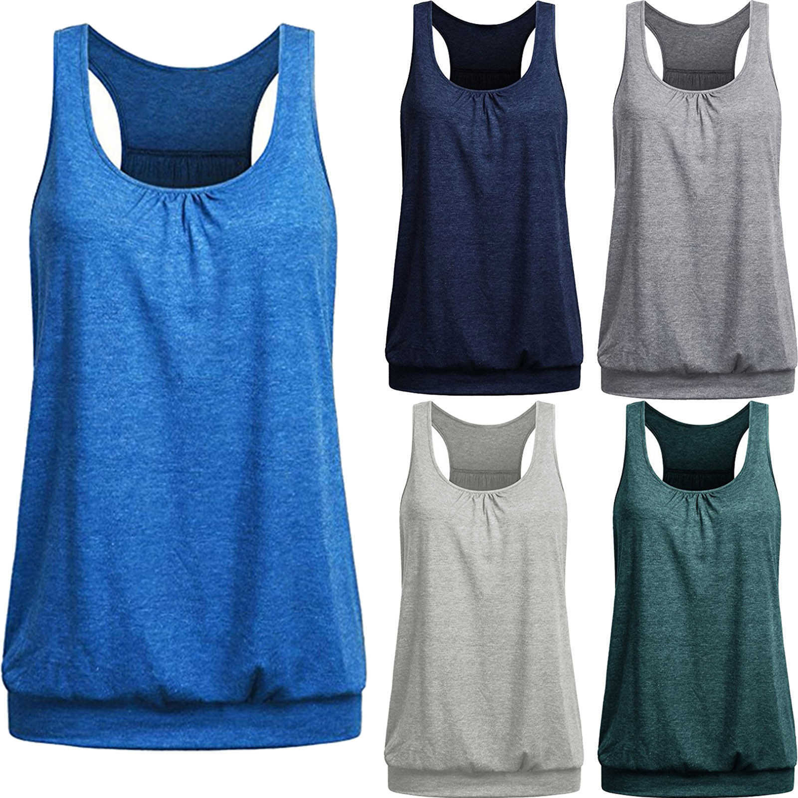 Kvinnors tankar camis sport tunika sexig topp kvinnor sommar ärmlös tank topp kvinnlig väst fast färg o nacke camisole kvinnor avslappnad skjorta y2302