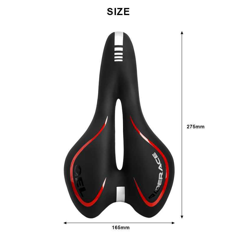 Selle Bici Sella Gel MTB Mountain Road Sedile da ciclismo uomo Donna Pelle PU Silicone Comodo morbido Cuscino antiurto bicicletta 0131