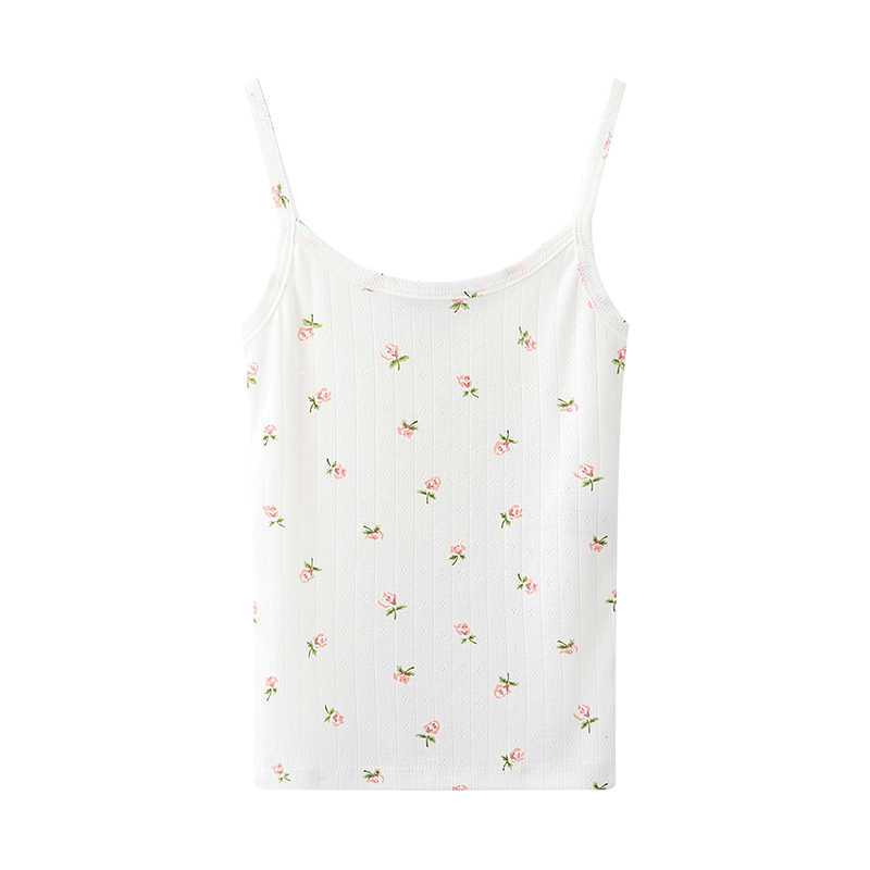 Women's Tanks Camis PUWD Slim Girls Y2K Sweet Floral Tank Tops 2022 Summer Fashion Ladies Vintage Short Tops Cute Women Chic Top Holiday Streetwear Y2302