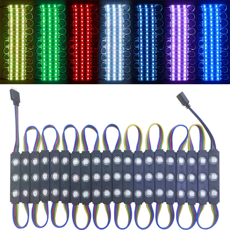 3LED RGB LED Light Module 5050 SMD Modules Store Front Window Sign Strip Lights Storefront DC12V Power Control Luminous word