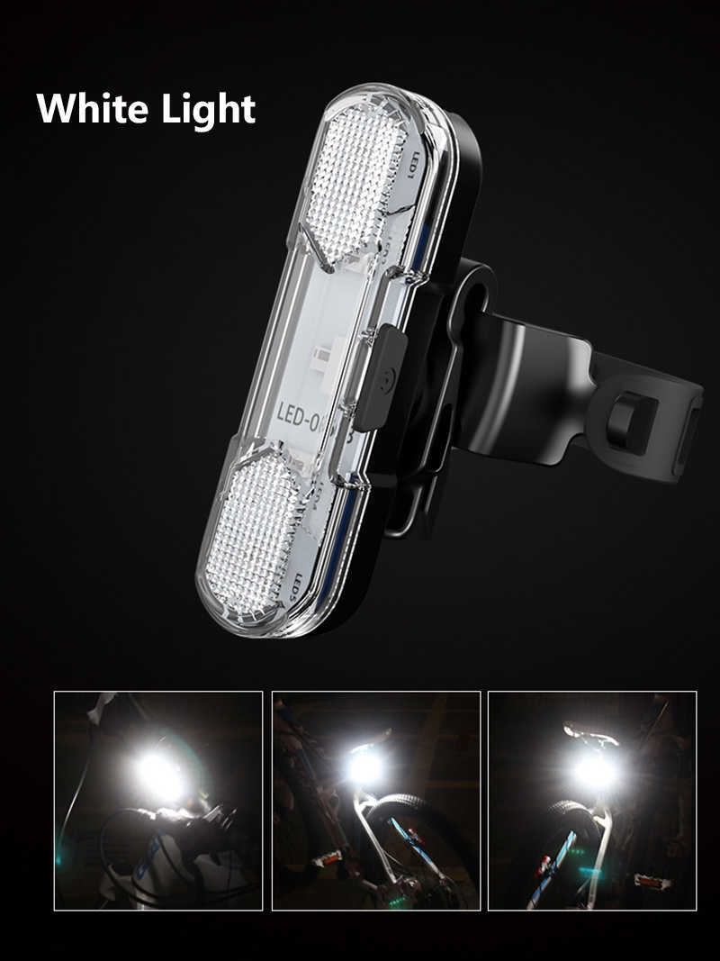 s 5 LED Coda di ricarica USB Sicurezza della bicicletta Avviso in bicicletta Lampada posteriore Batteria di grandi dimensioni Lunga durata Luce bici da esterno 0202