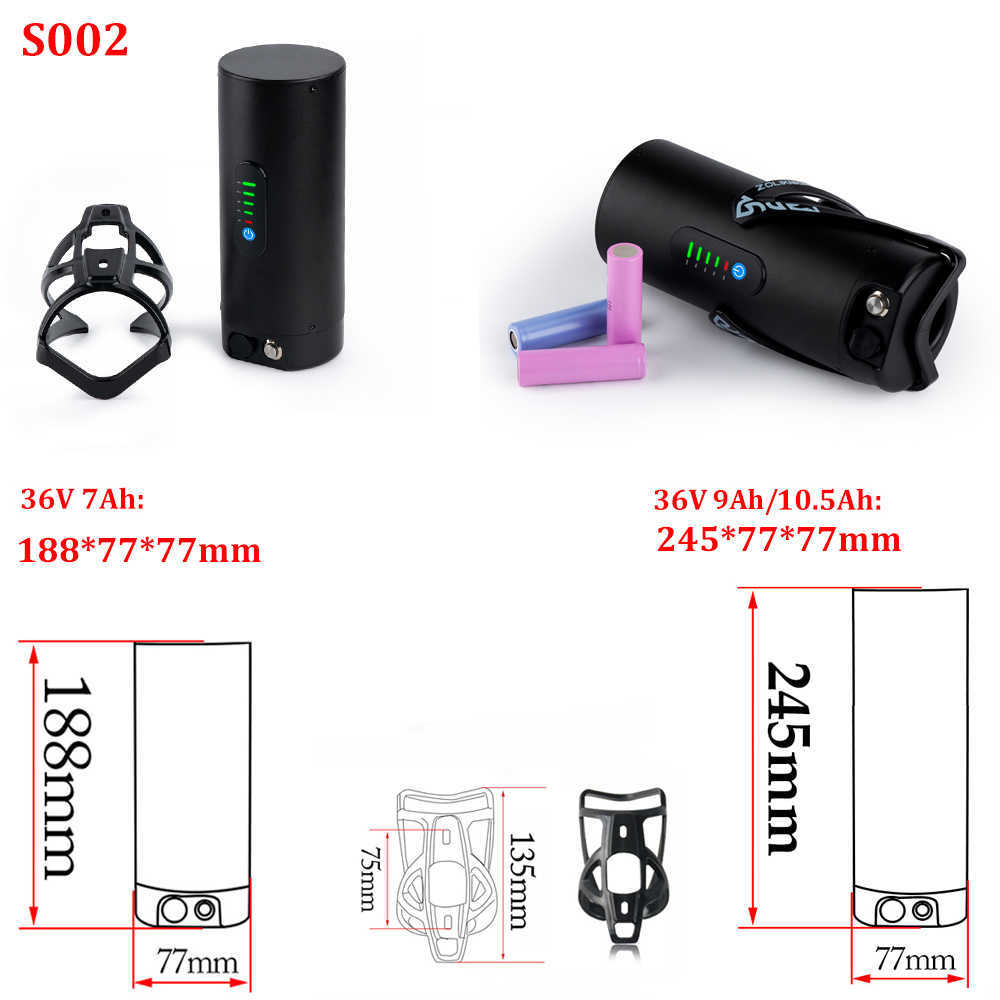 Butelka EBIKE BATERIS 36V 7AH 10,5AH 9AH Rower elektryczny CN SanyO 18650 E Baterie Basey Pack do Bafang 250W 350W500W Zestaw silnikowy