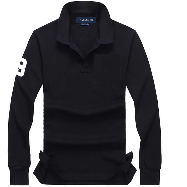 En gros 2023 nouvelle marque de haute qualité mode hommes grand cheval POLO à manches longues chemise POLO hommes décontractés taille S-2XL