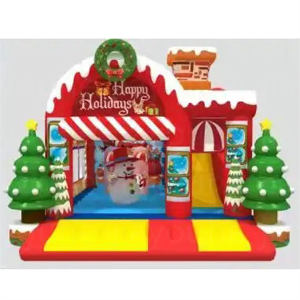 Customized Outdoor printing Christmas Trampolines Inflatable Snowman Themed Bounce House Jumping Castle Playground Equipment