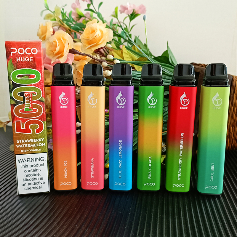 Poco énorme 0% 2% Cigarette Eletronic Original Mesh Coil 5000 bouffées Cartouche de stylo vape jetable Rechargeable 15ML 10 Flavors Device Stylo vaporisateur Vaporisateur