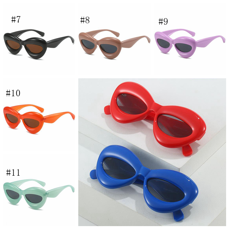 Lunettes de soleil yeux de chat protection UV filles lunettes de soleil drôle couleur bonbon cadre épais lunettes de plage mode été accessoires 11 couleurs en gros DW6825