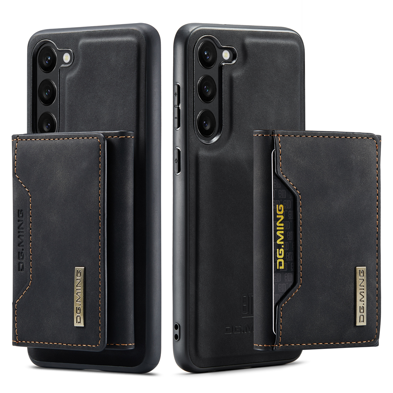 S24 DG.MING Business Leather Cases For Samsung A53 A33 A23 A13 4G 5G A32 A22 A12 S23 Plus S22 Ultra FE Note 20 2in1 Wallet Pack Card Slot Pocket Holder Stand Pouch Phone Bag