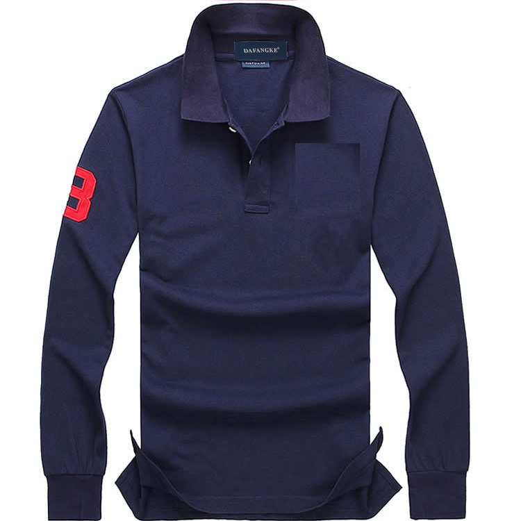 En gros 2023 nouvelle marque de haute qualité mode hommes grand cheval POLO à manches longues chemise POLO hommes décontractés taille S-2XL