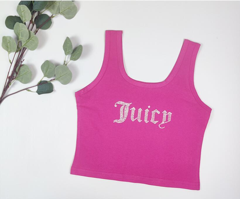 Women's Tanks Top for Gym Fitness Running Print Juicy Letter Rhinestones 2023 Spring Summer Women Jogger Sleeveless Tank